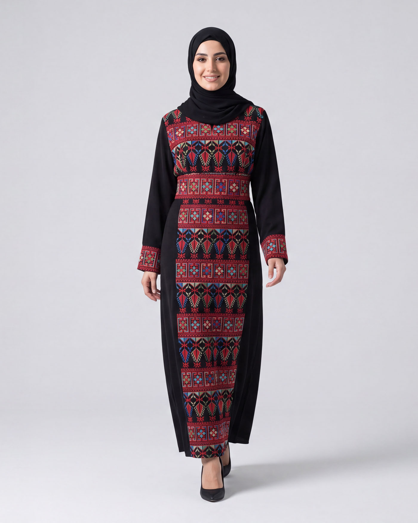 Traditional Abaya - Palestinian Thobe - Red - 3