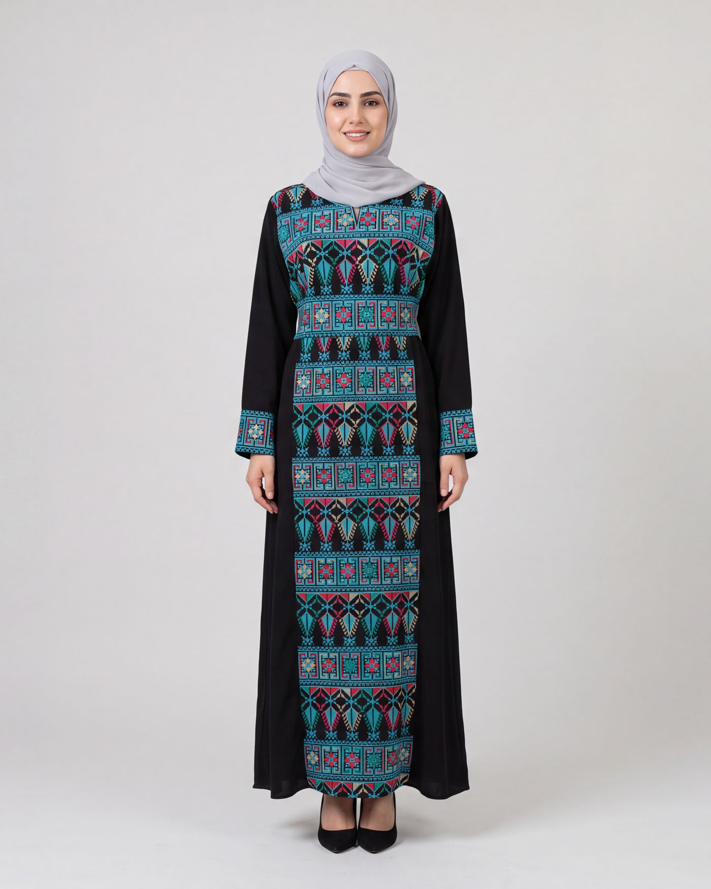 Traditional Abaya - Palestinian Thobe - Blue - 4