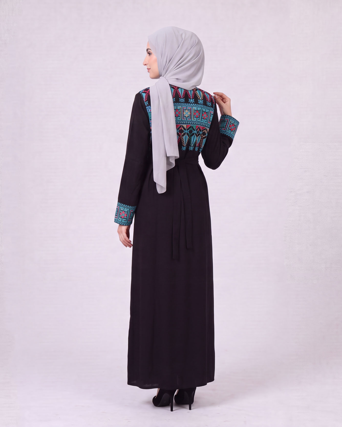 Traditional Abaya - Palestinian Thobe - Blue - 3