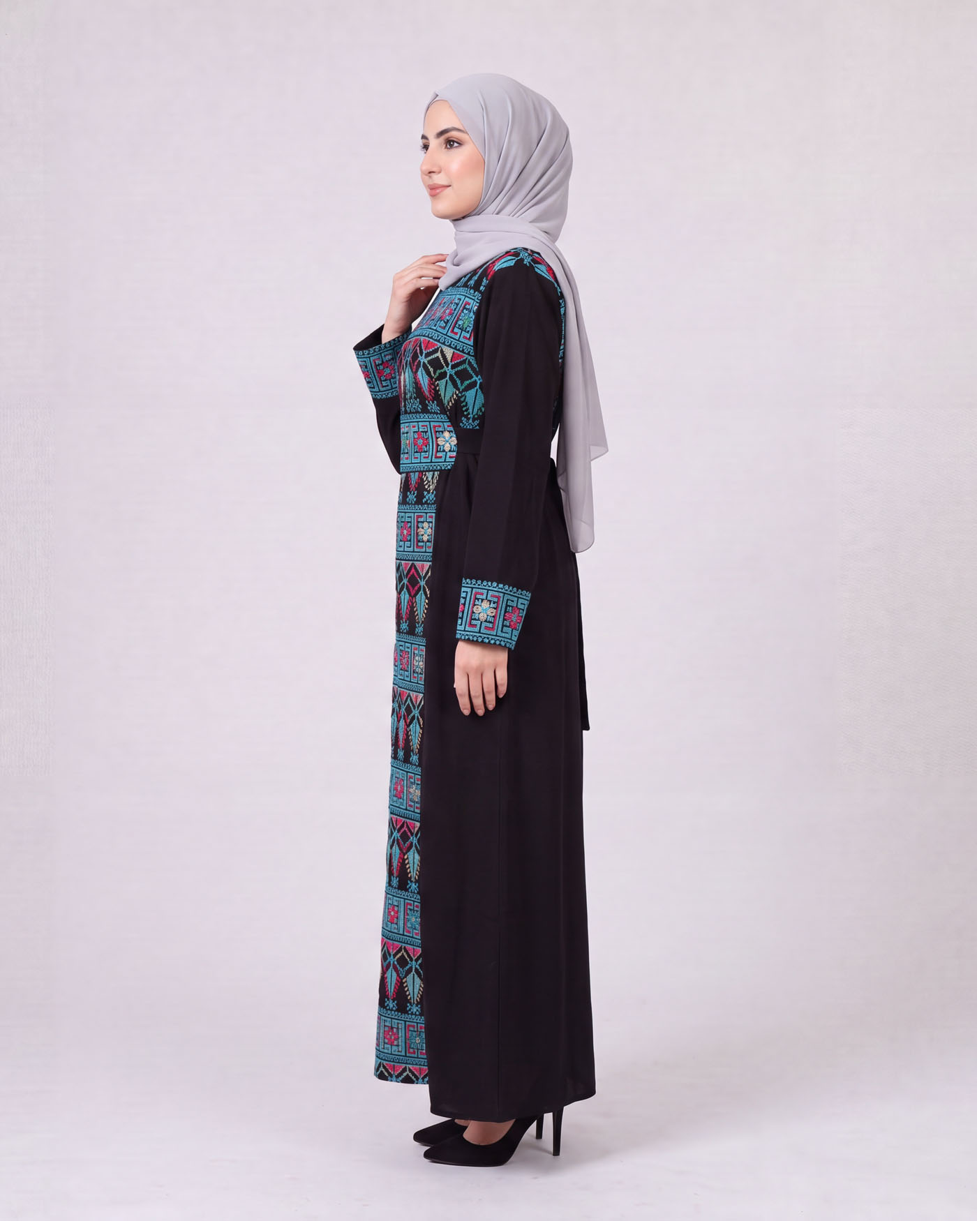 Traditional Abaya - Palestinian Thobe - Blue - 2