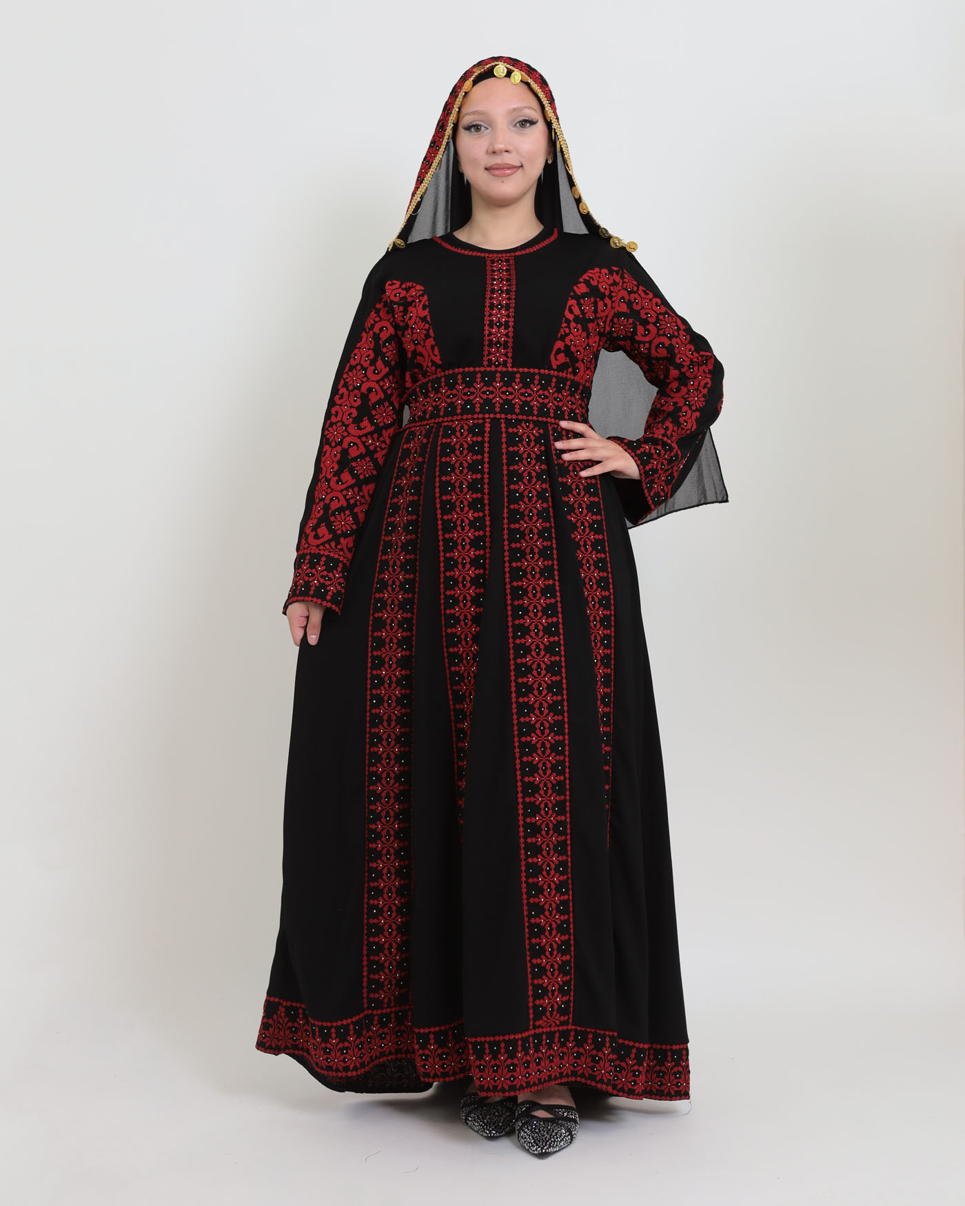 Traditional Abaya - Palestinian Thobe - Black - 4