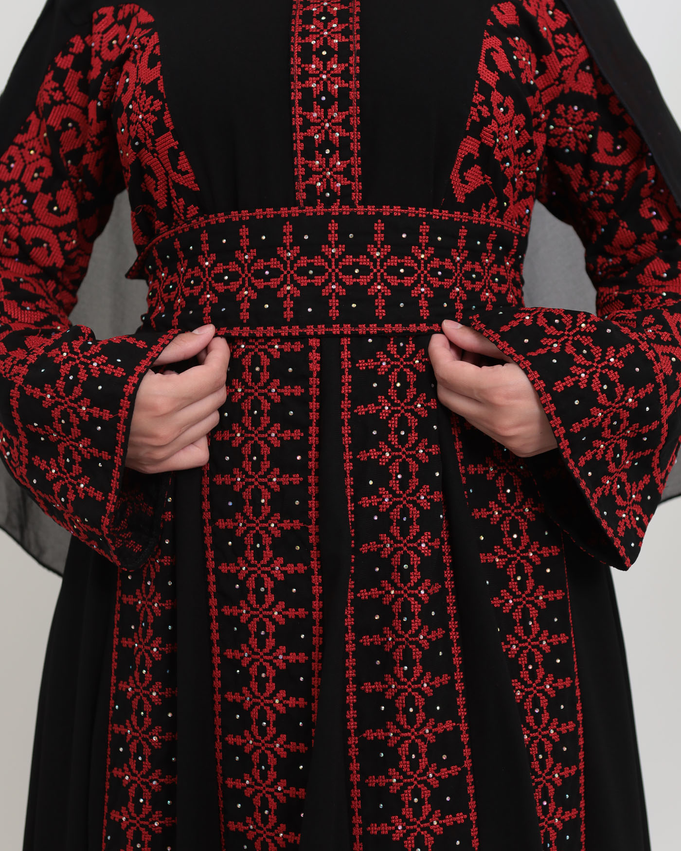 Traditional Abaya - Palestinian Thobe - Black - 11