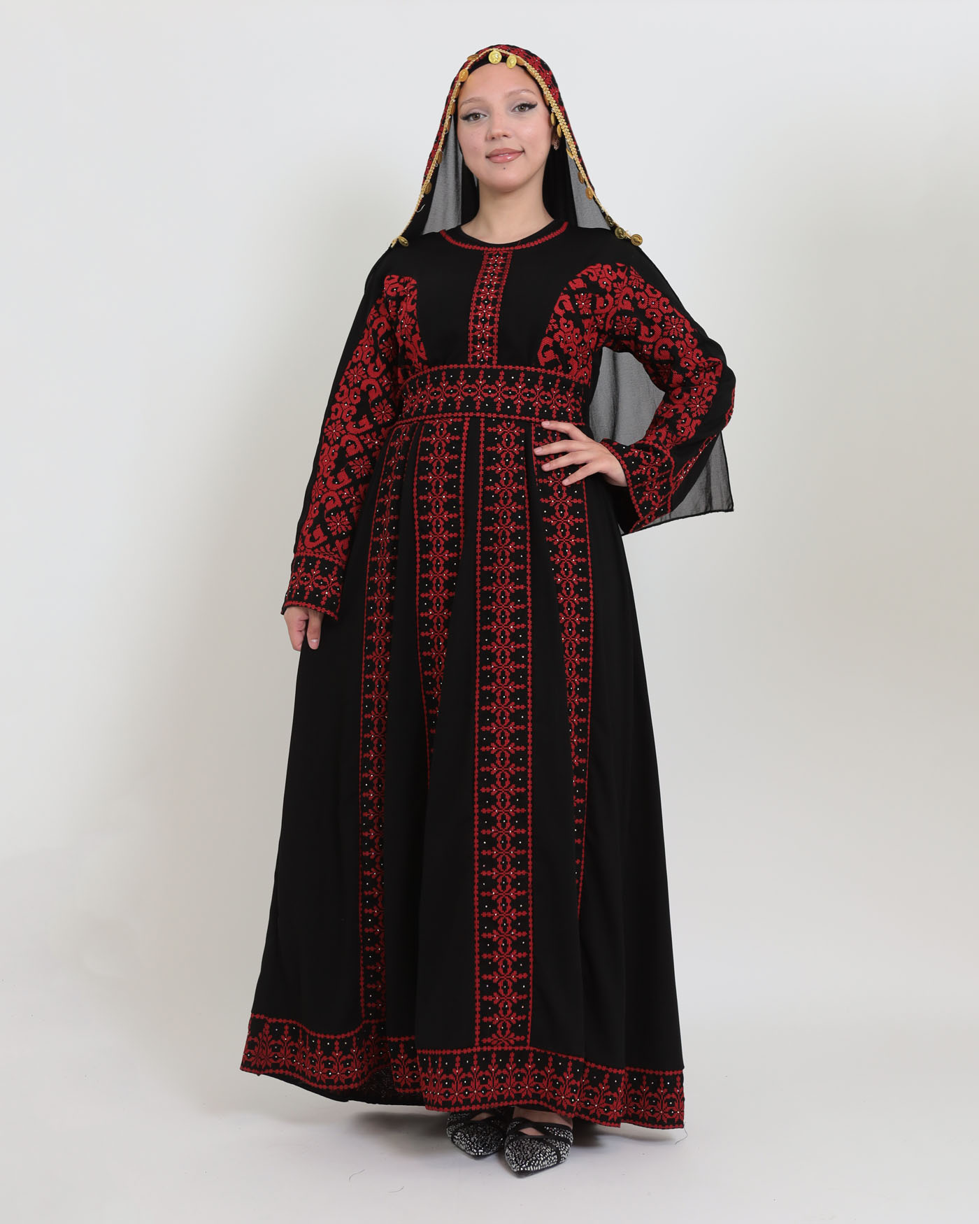 Traditional Abaya - Palestinian Thobe - Black - 5