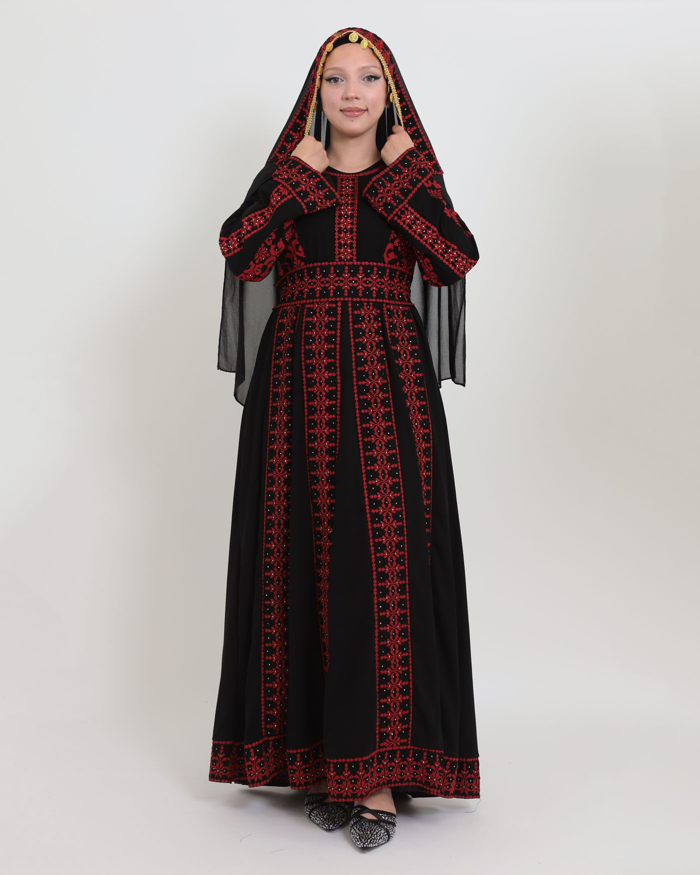 Traditional Abaya - Palestinian Thobe - Black - 9