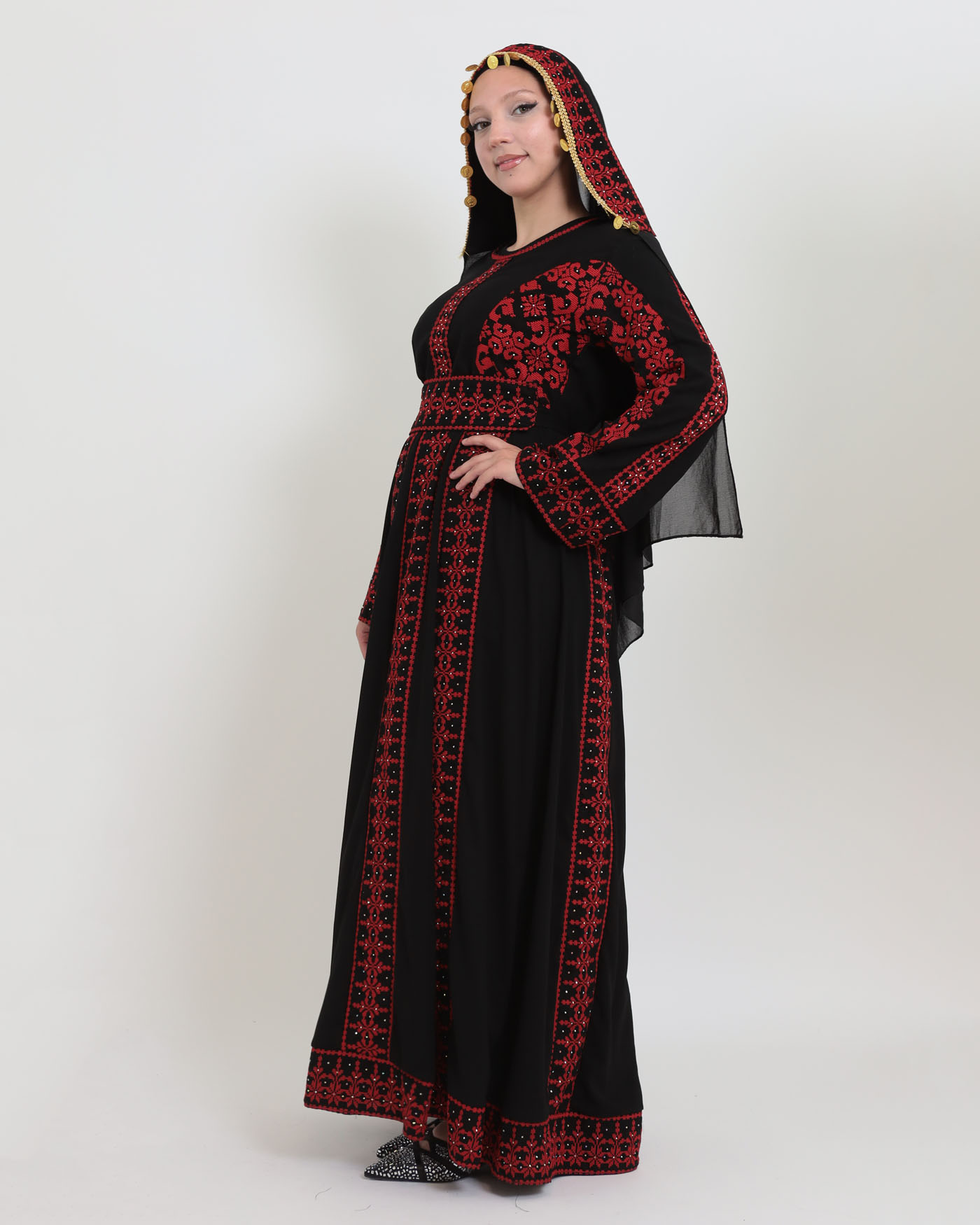Traditional Abaya - Palestinian Thobe - Black - 6