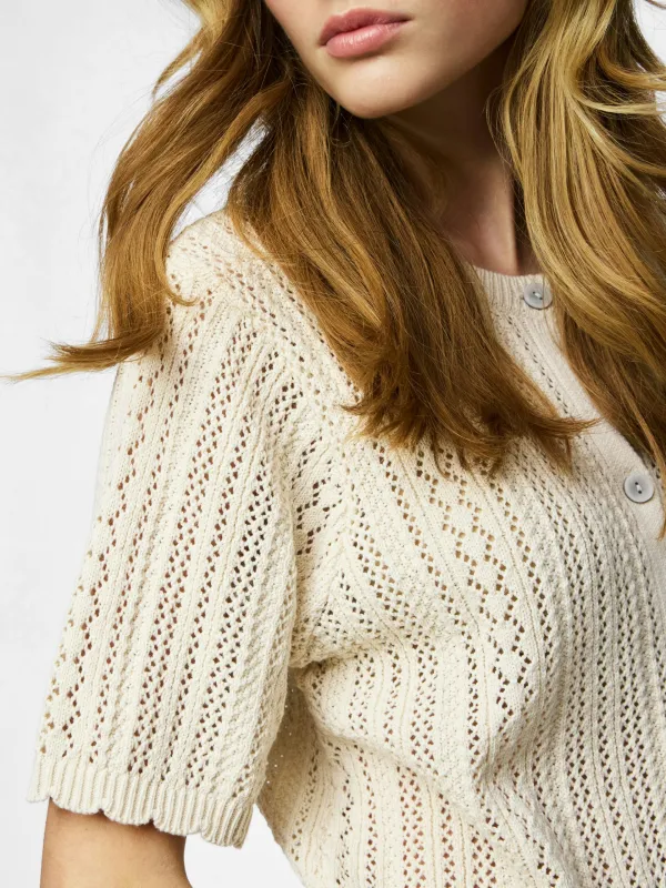 Pieces - Nuka Cardigan Beige - 3