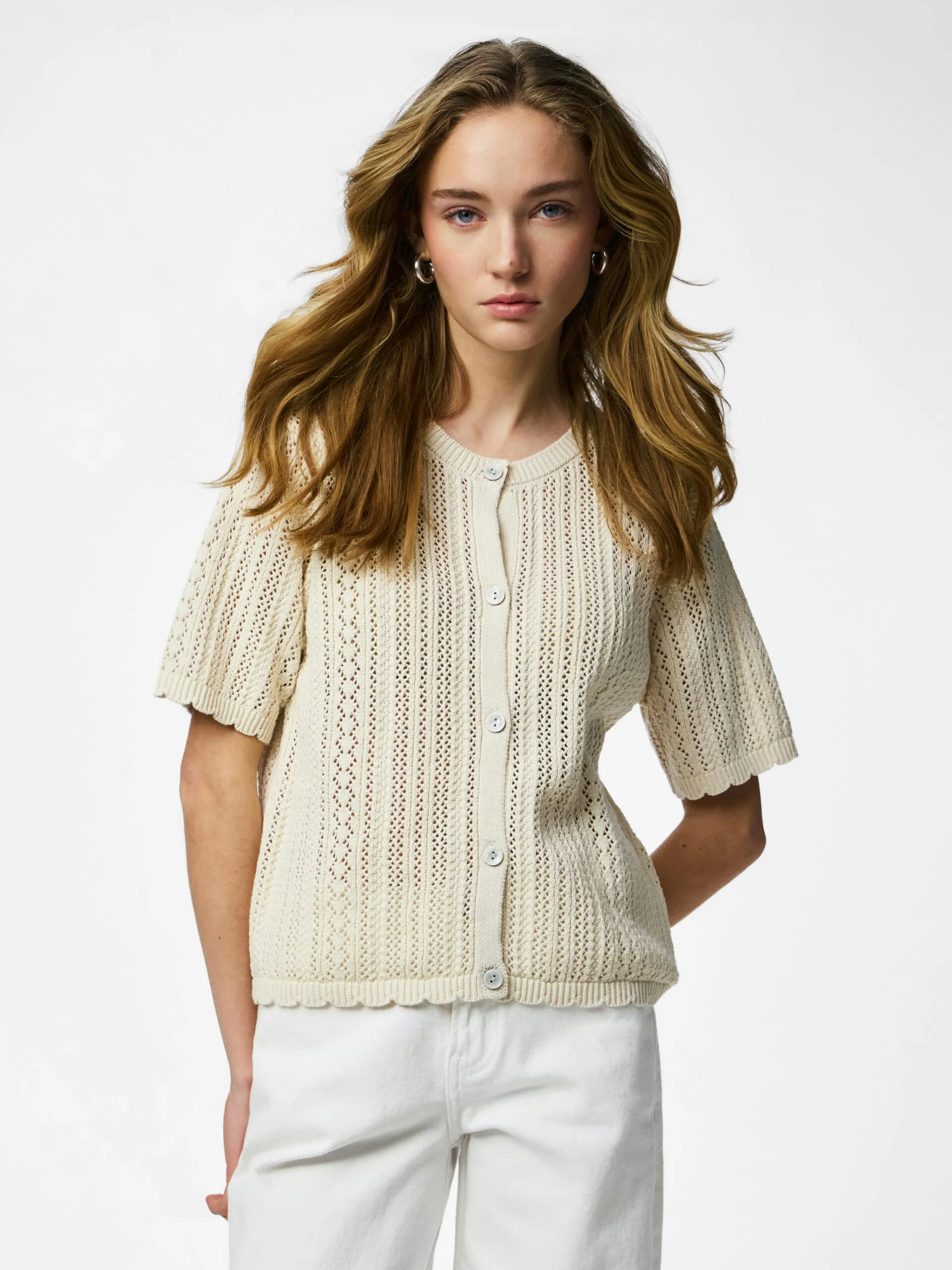 Pieces - Nuka Cardigan Beige - 2