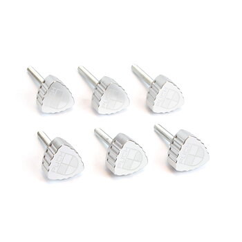 Set mit 6 Verkleidungsschrauben für den Puch Maxi. Aus Aluminium mit Puch-Logo