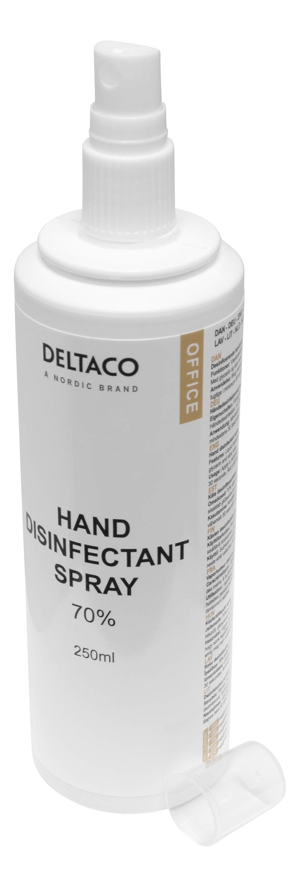 Deltaco Office Handdesinfektionsspray med Aloe vera, 250ml