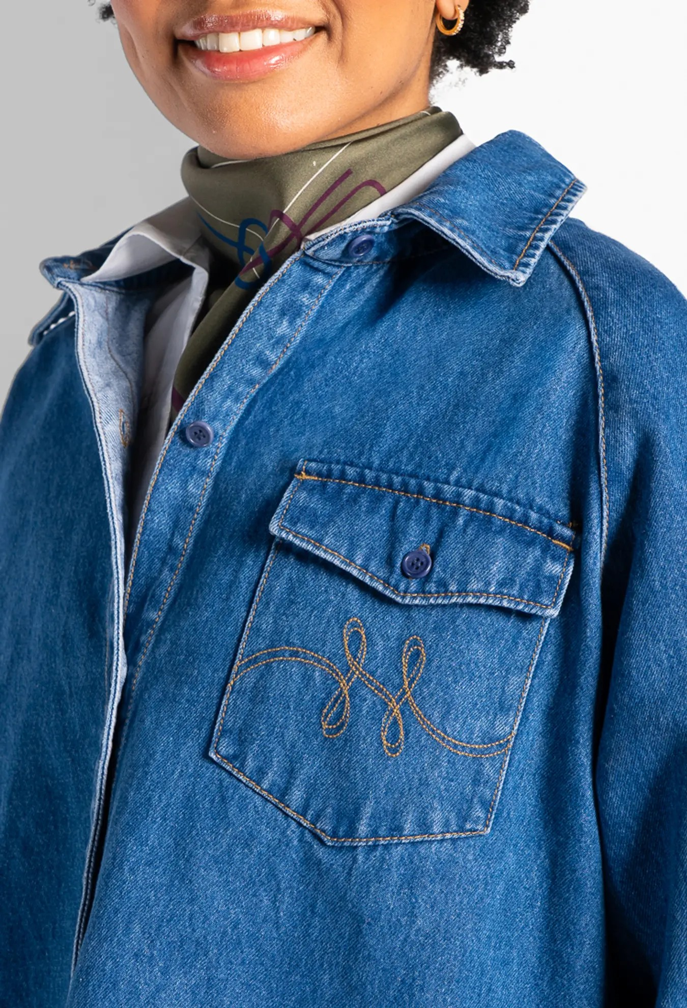 Kylie Blue Shirt - Medium Wash Blue Denim - Hést - 5