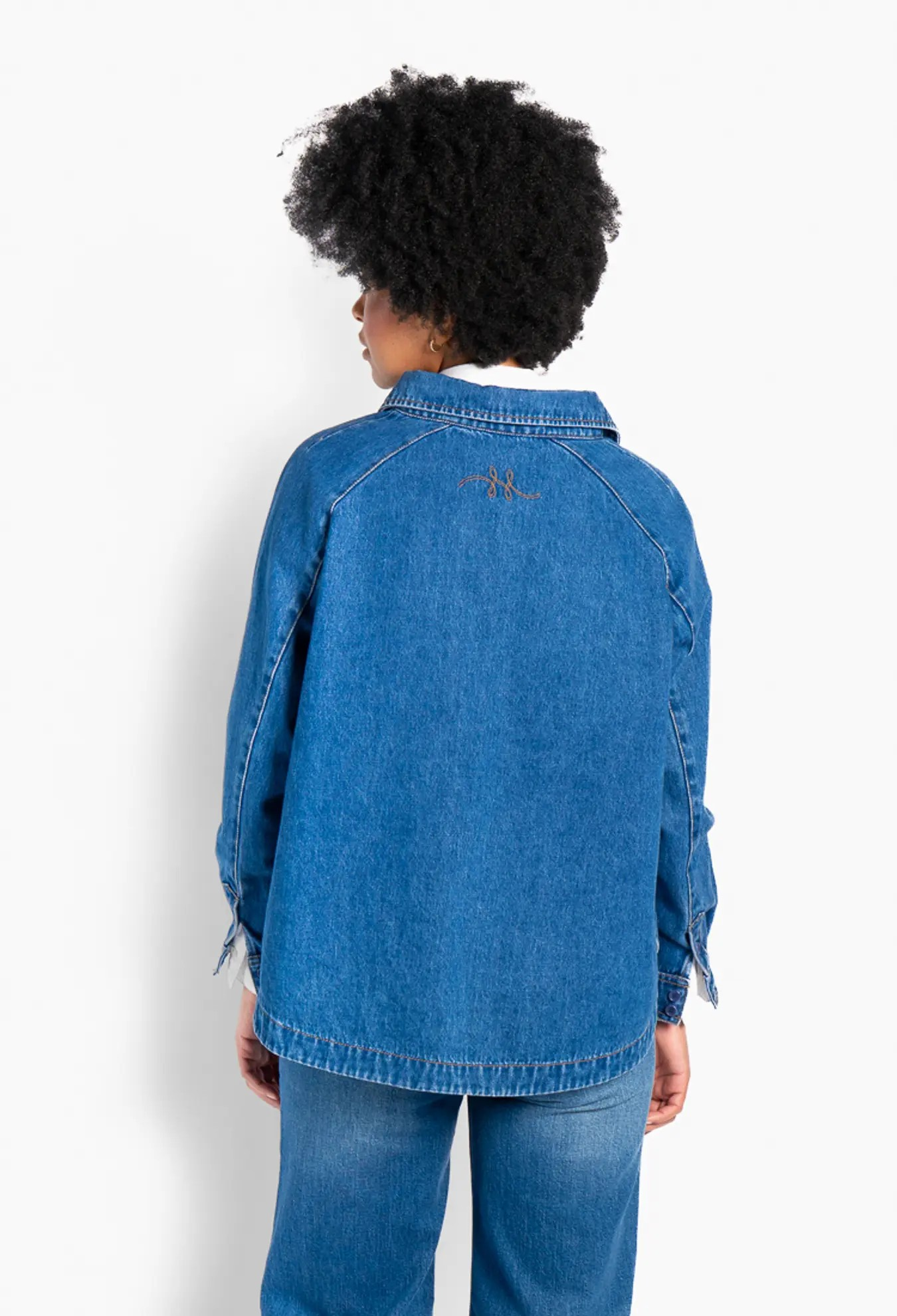Kylie Blue Shirt - Medium Wash Blue Denim - Hést - 4