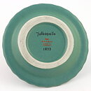 アラビア社  緑色の丸皿  シルバーの装飾  特注品  12cm  1953年
