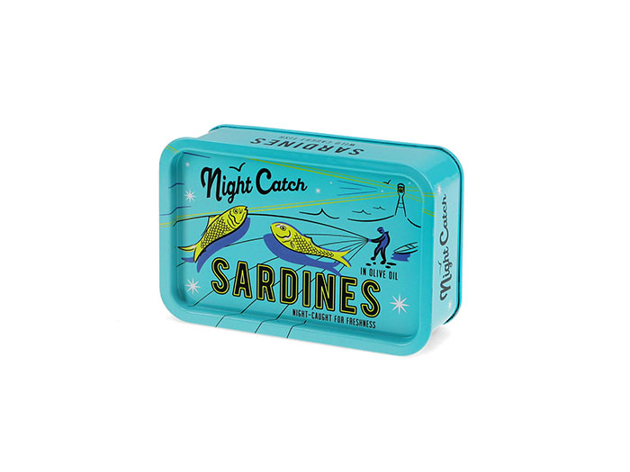 Plåtask liten Retro Sardines