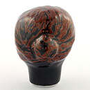 Stig Lindberg (Combin 1970s) Bottle Woman Head with Tenmoku Glaze 7 cm (2)