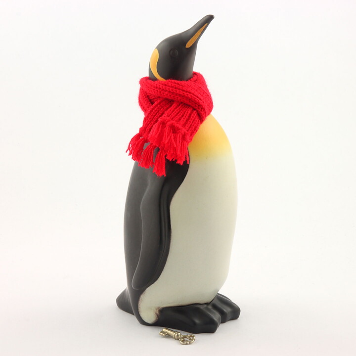 ヨハネス・ハンセン ペンギンの貯金箱 ポンダス君 オリジナルの赤いマフラー付き 27cm 1967年