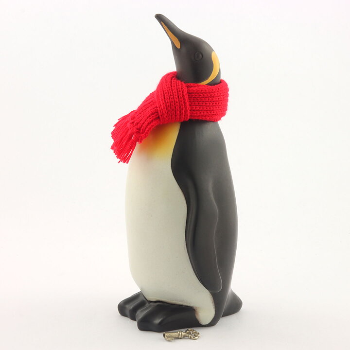 ヨハネス・ハンセン ペンギンの貯金箱 ポンダス君 オリジナルの赤いマフラー付き 27cm 1967年
