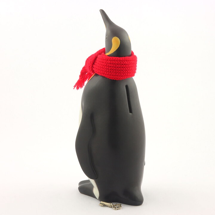ヨハネス・ハンセン ペンギンの貯金箱 ポンダス君 オリジナルの赤いマフラー付き 27cm 1967年