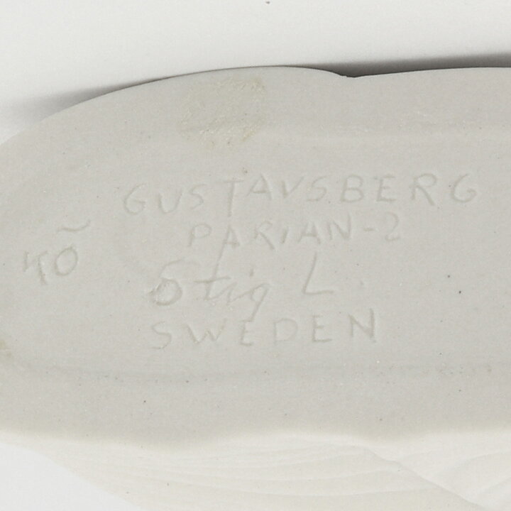 Stig Lindberg (Parian 1977) Matte White Tvillingarna Sculpture 24 cm (3) 