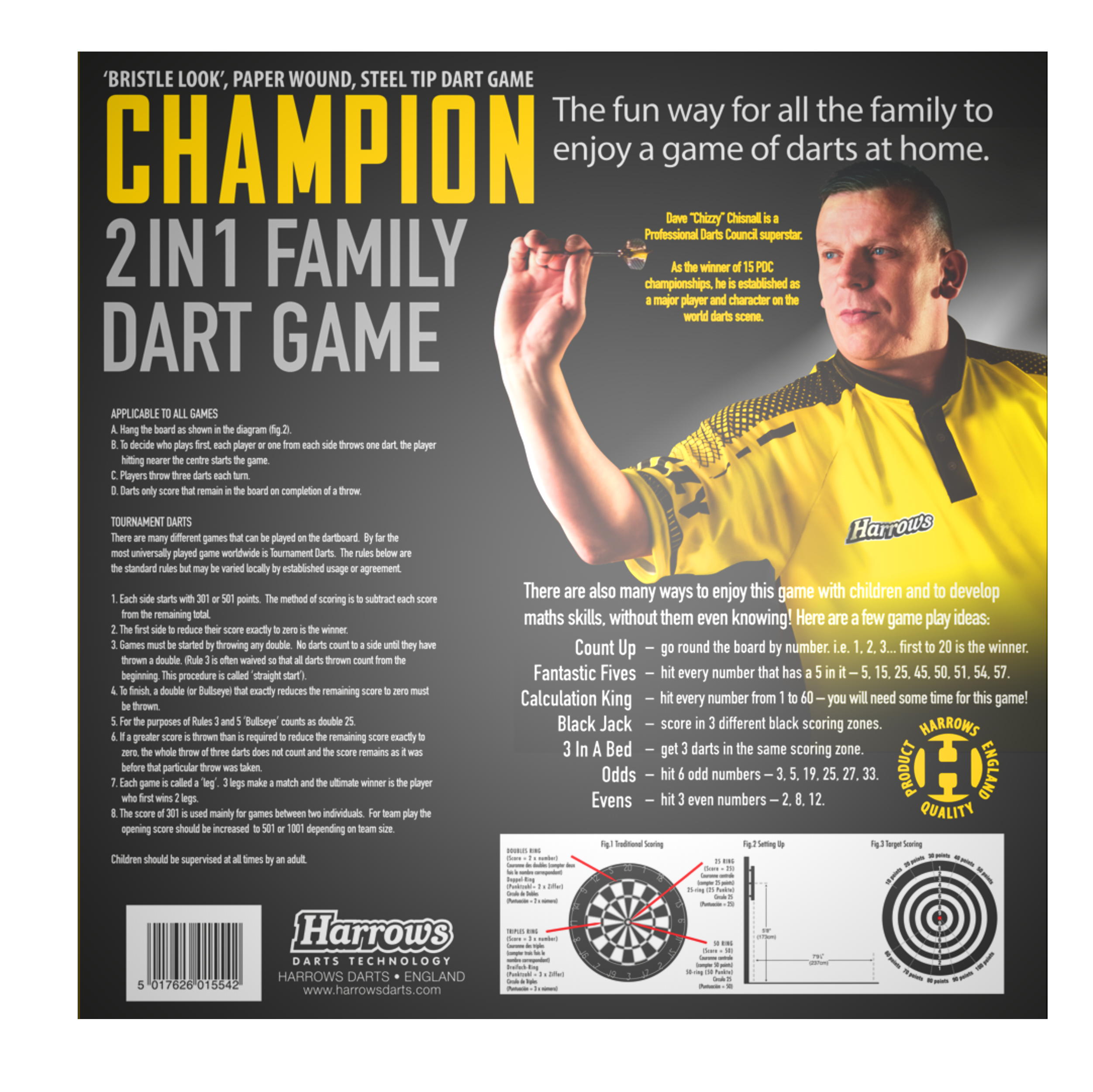 Harrows Dartboard Family Dartgame - 5