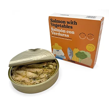 Canumi med lax och grönsaker matberikning topping till hund