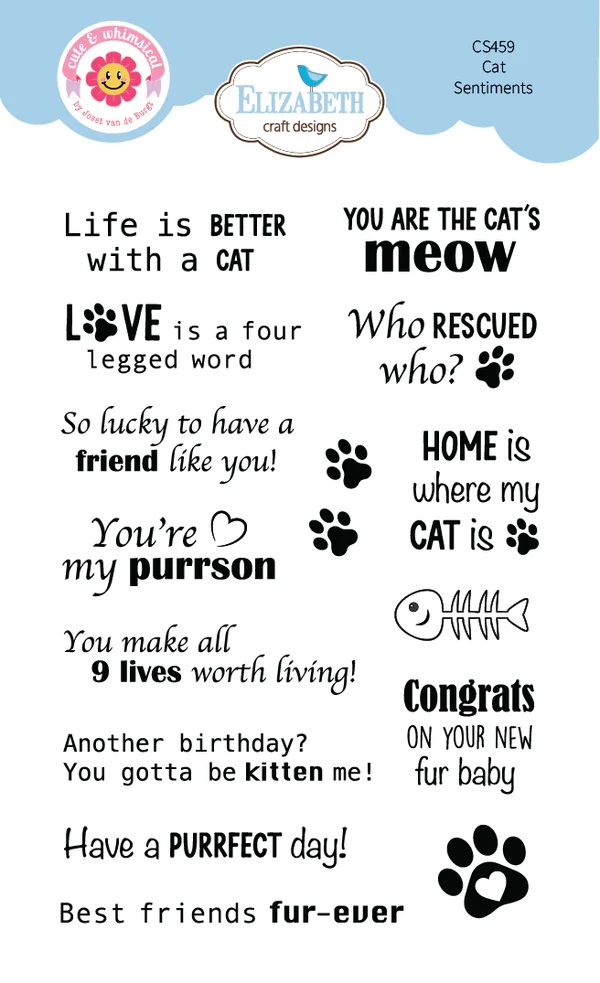 Elizabeth - Clear stamps - Cat Sentiments