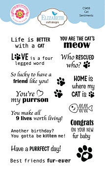 Elizabeth - Clear stamps - Cat Sentiments