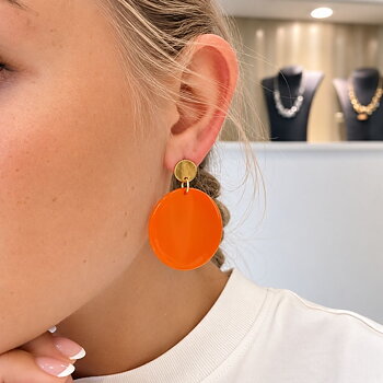 IAMLUND Prick örhänge orange guld