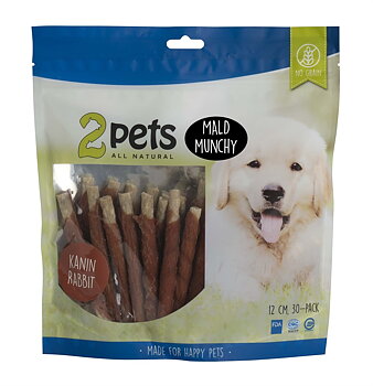  2pets Tuggpinne mald, kanin, 12cm, 30-pack, 400g
