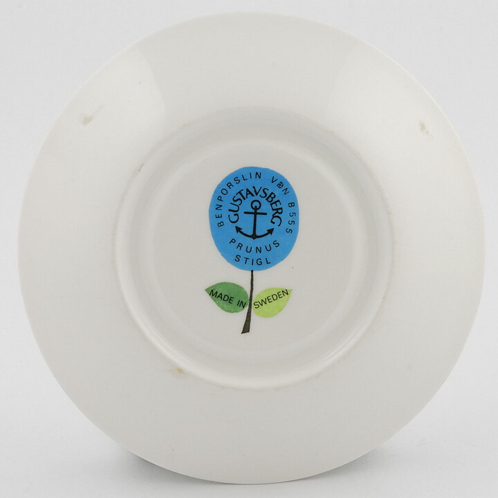 スティグ・リンドベリ Prunusシリーズ  コーヒーカップソーサー  プラム柄  13cm  1962年  [サンプル画像]  [送料無料]