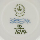 Royal Copenhagen (Blå Blomst 20th Century) Coffee Cup Saucer with Blue Flower Decor 13 cm #1549  [Sample Images]  [Free Shipping]