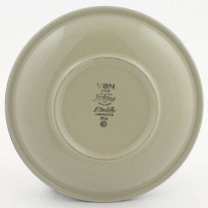マリアンヌ・ウェストマン  Elisabethシリーズ  カップソーサー  青/緑色の装飾  1969年  15cm  [送料無料]
