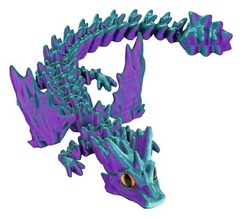 Libri_x : Flygande drake - Slingrande 3D figur - Violet 