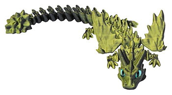 Libri_x : Flygande drake - Slingrande 3D figur - Grön 