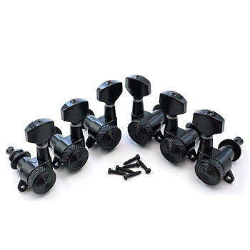 Låsbare Stemmeskruer for Elgitar Black (3+3)