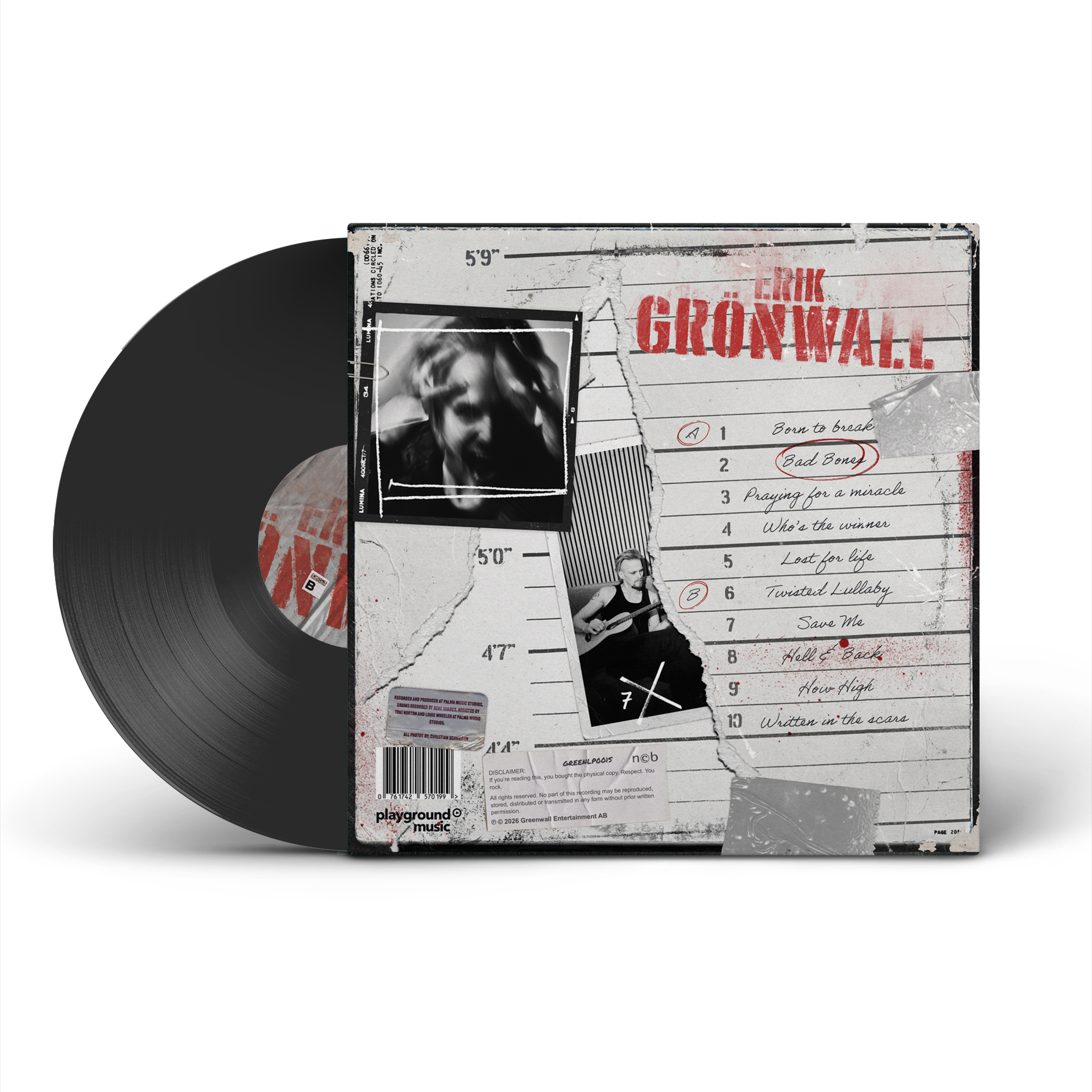 ERIK GRÖNWALL - BAD BONES (VINYL LP) SIGNED - 2