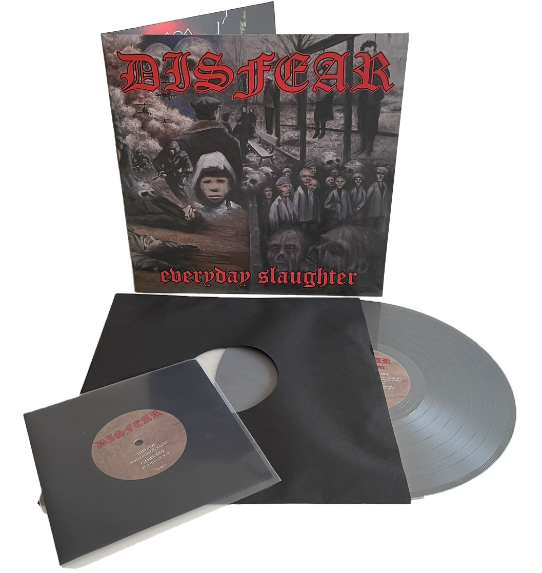 DISFEAR - Everyday Slaughter LP (Silver vinyl) + Bonus 7"