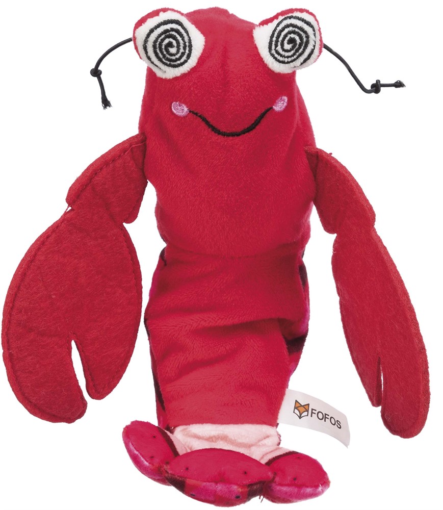 Hummer, sprattlande, tyg, catnip, 23 cm, USB-laddad