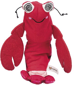 Hummer, sprattlande, tyg, catnip, 23 cm, USB-laddad