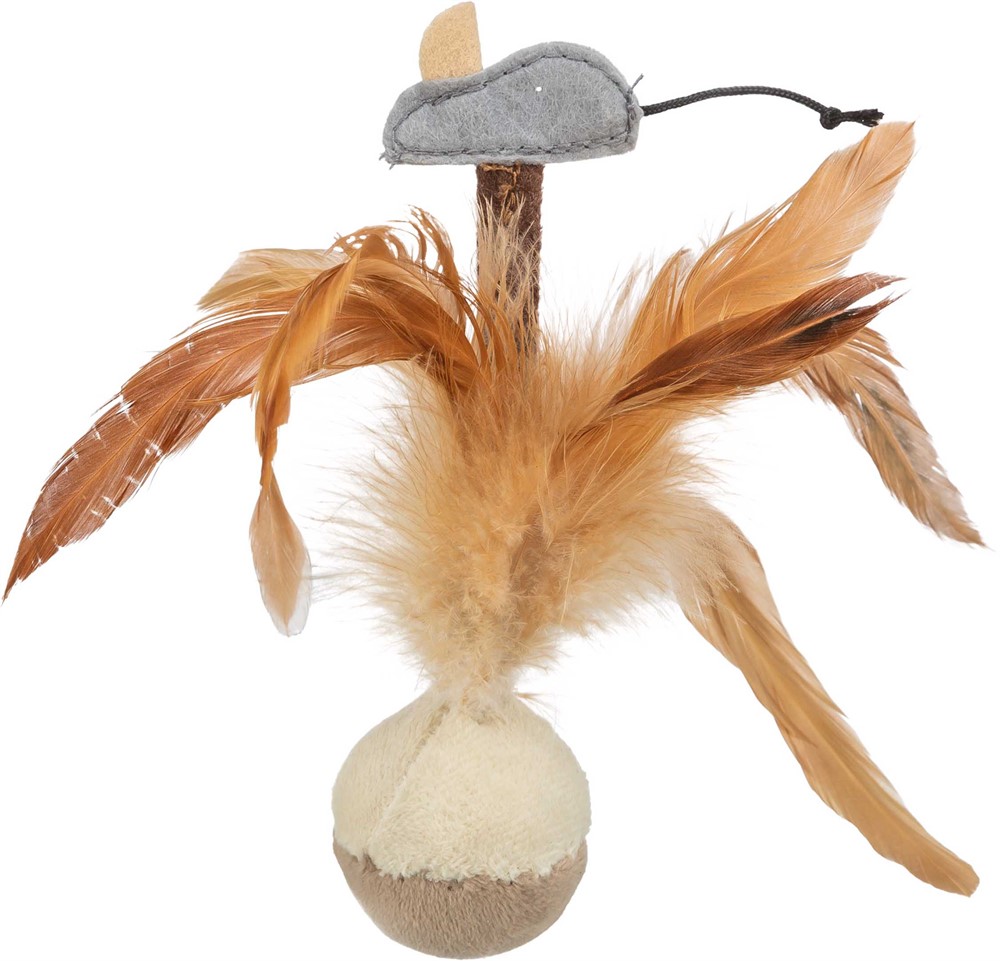 Kattleksak Fjäderboll Squieky 15 cm