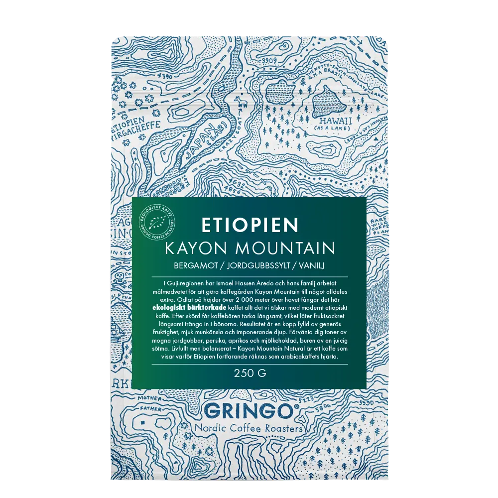 Gringo Nordic - Etiopien Kayon - Ekologiskt (SE-EKO-04) mellanrostade hela kaffebönor - 250g