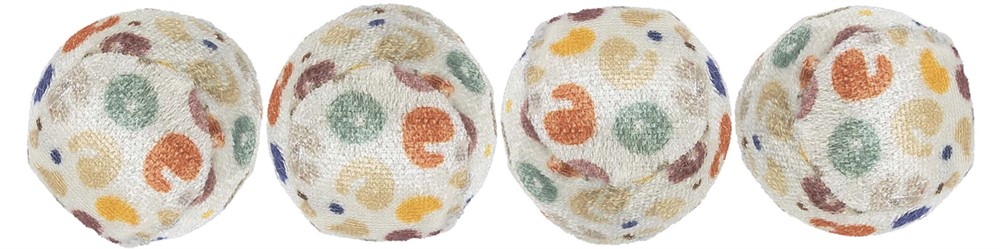 Kattleksak Leopardboll 4-pack ø 4cm