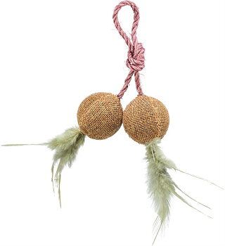  2 bollar på rep, jute, ø 4.5 cm I lager
