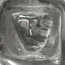 エリック・ホグラン  Peopleシリーズ  デカンタ栓  クリアなガラスの彫刻  (6cm)  1957年