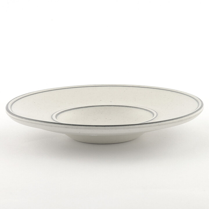 Stig Lindberg (Birka 1973) Rounded Coffee Cup Saucer with Linear Decor 13 cm  [Sample Images]  [Free Shipping]