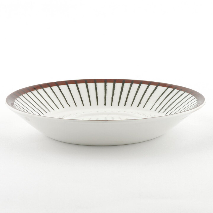 Stig Lindberg (Spisa Ribb 1955) Coffee Cup Saucer with Brown Graphic Decor 13 cm  [Sample Images]  [Free Shipping]