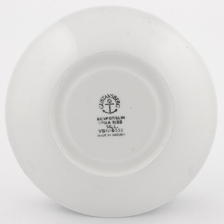 スティグ・リンドベリ  Spisa Ribbシリーズ  茶色いラインのコーヒーカップソーサー  13cm  1955年  [サンプル画像]  [送料無料]