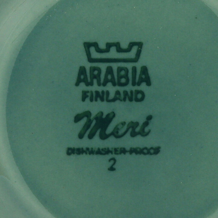  Ulla Procopé (Meri 1967) Sea-Colored Rustic Teacup Saucer 15 cm  [Sample Images]  [Free Shipping]