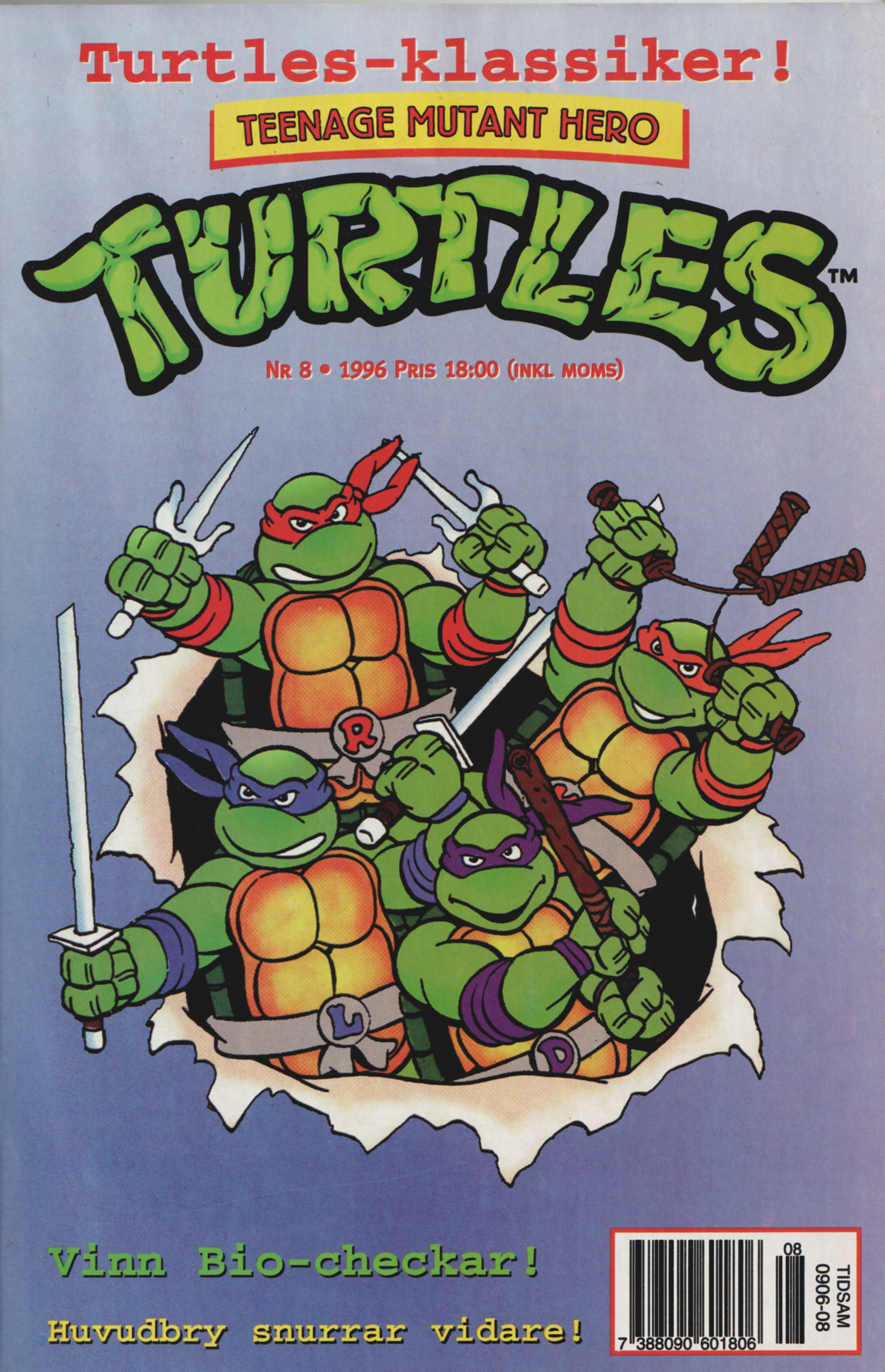 Teenage mutant hero turtles, Turtles klassiker! nr 8 1996