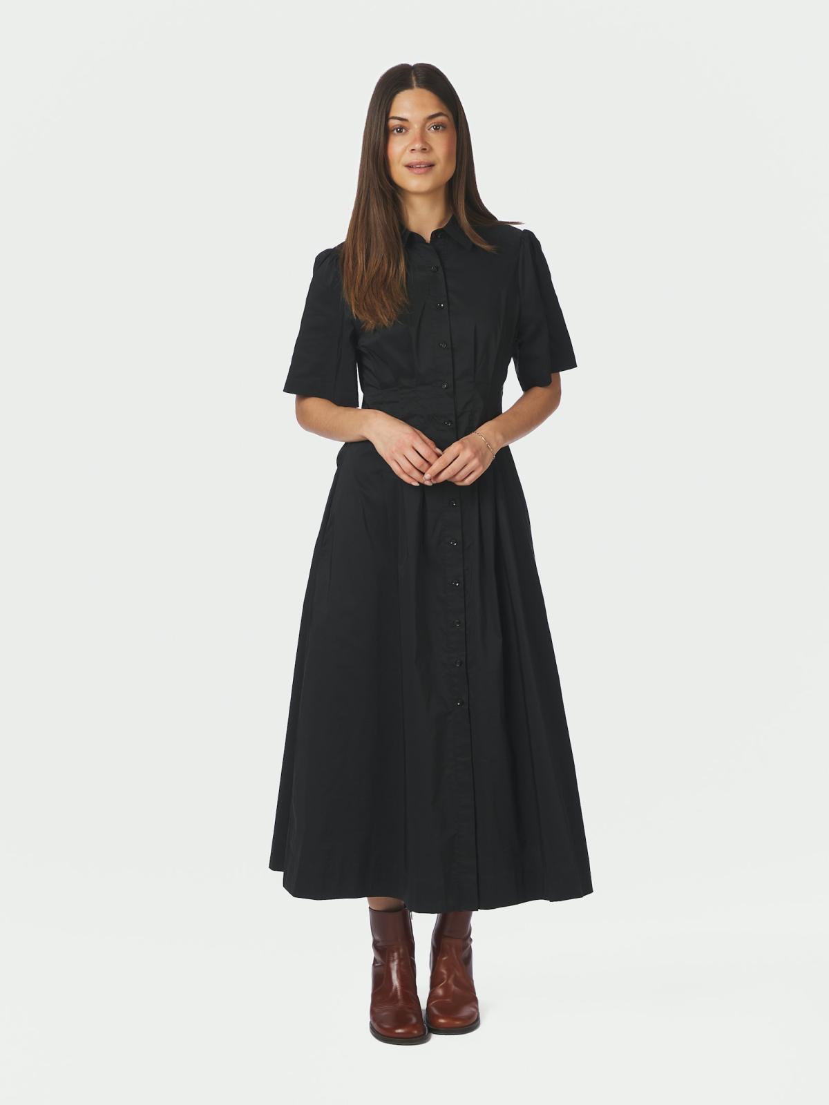 Neo Noir Baia Poplin Dress,  Black - 3