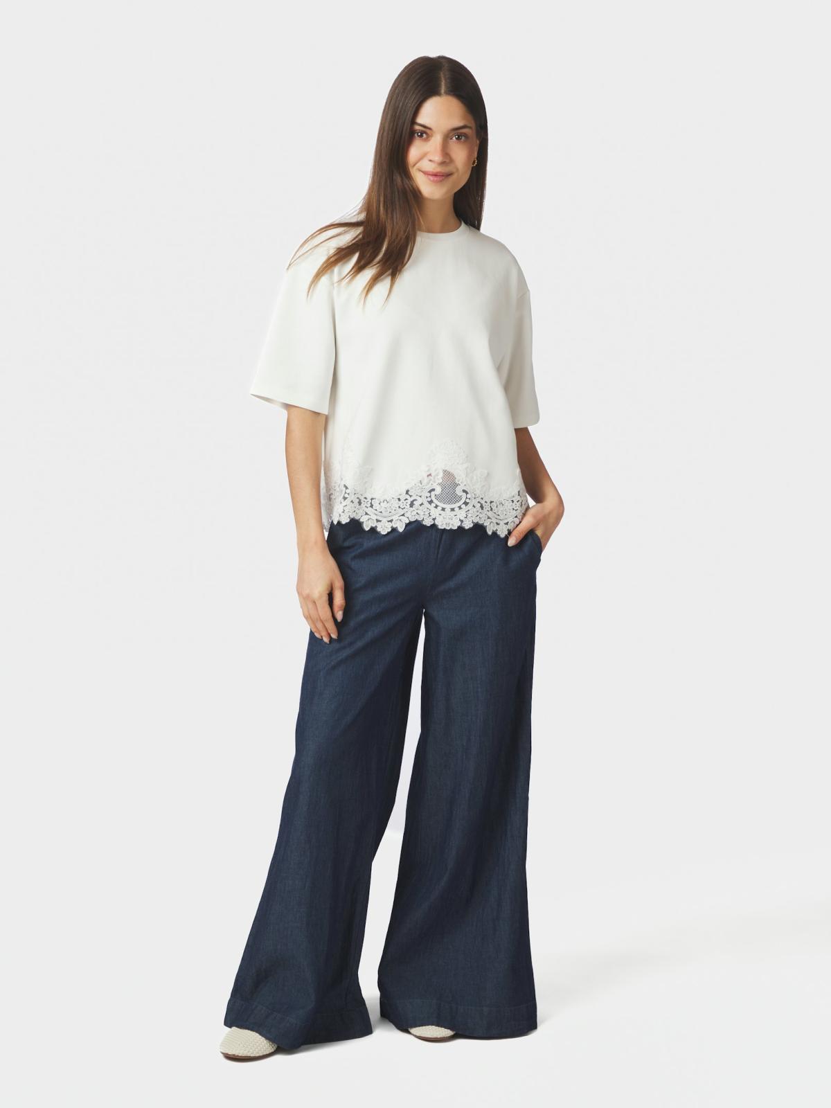 Neo Noir Iria Lace Tee, White - 5